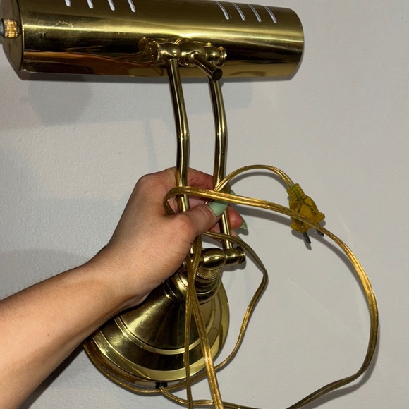 Vintage brass bankers lamp - Picture 4 of 6